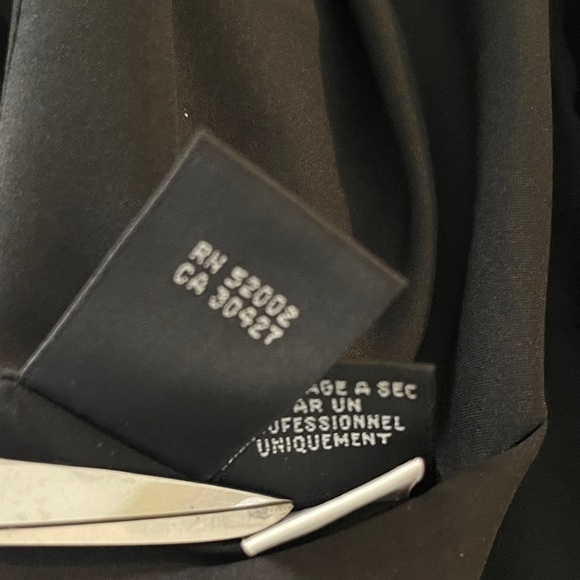 Dana Buchman Tailored Black Wool Blazer with Brass Metal Pattern Elegant - Picture 10 of 11